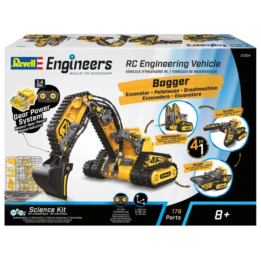 Радиоуправляемый конструктор-вездеход Revell Control Engineers 21304 4 в 1 176 деталей