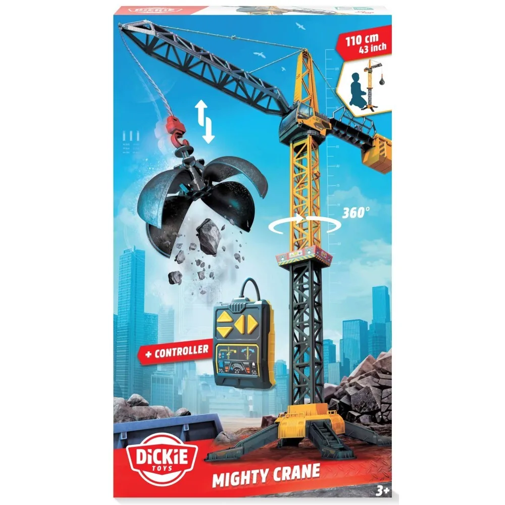 Dickie Construction - Мощный кран с шаром для сноса 110 см Пульт дистанционного управления 3729022 / артикул 3729022 / GTIN 4006333091094