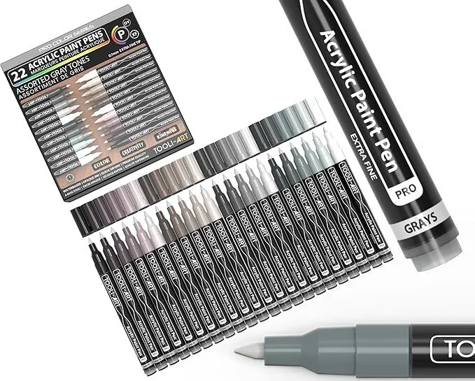 TOOLI-ART акриловые маркеры фломастеры 22 Pro Color Series 0,7 мм