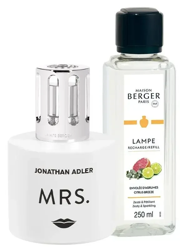 Maison Berger Paris Набор ароматических ламп J. Adler Mrs + ароматическое масло «Цитрусовая свежесть», 250 мл