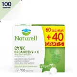 Диетическая добавка Naturell Organic Zinc + C, 60 таблеток + 40 таблеток бесплатно — фото 1