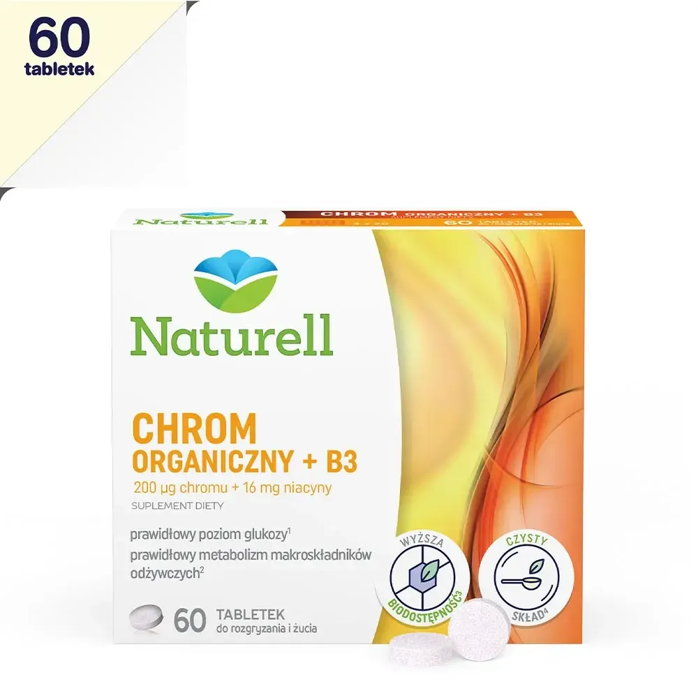 Naturell Organic Chromium + B3 - 60 сосательных таблеток