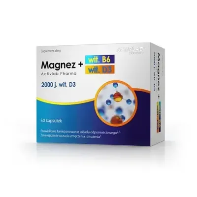 Activlab Pharma Магний B6 + D3 - 50 капсул