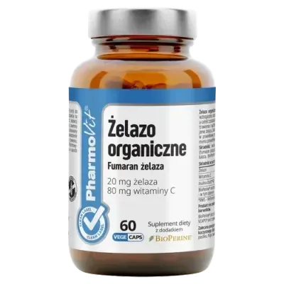 БАД Pharmovit Organic Iron 20 мг, 60 капсул