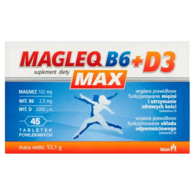Magleq B6 Max + D3 - 45 таблеток