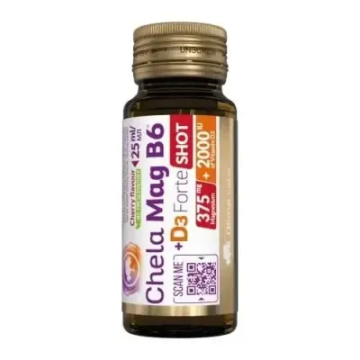 Chela Mag B6+D3 Forte shot - ампула, со вкусом вишни, 25 мл