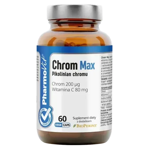 Pharmovit Chrom Max Пиколинат хрома 200 мкг - биологически активная добавка, 60 капсул