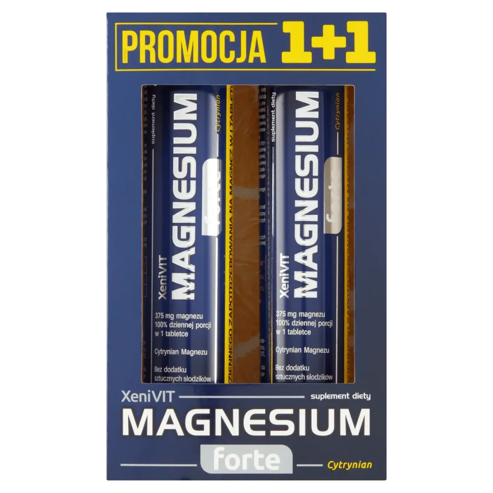 Набор диетической добавки XeniVIT Magnesium Forte, 20 + 20 шипучих таблеток