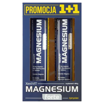 Набор диетической добавки XeniVIT Magnesium Forte, 20 + 20 шипучих таблеток