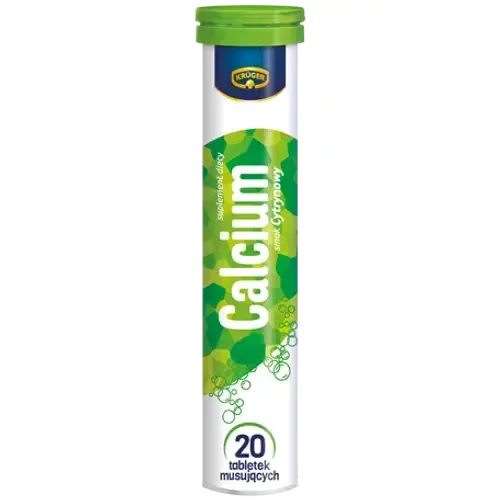 Krüger Vital Power Calcium - шипучие таблетки с кальцием, со вкусом лимона, 20 таблеток