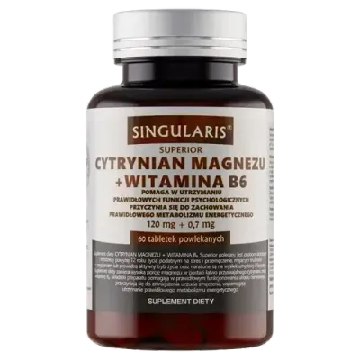 Singularis Superior Цитрат магния + витамин B6 - 60 таблеток
