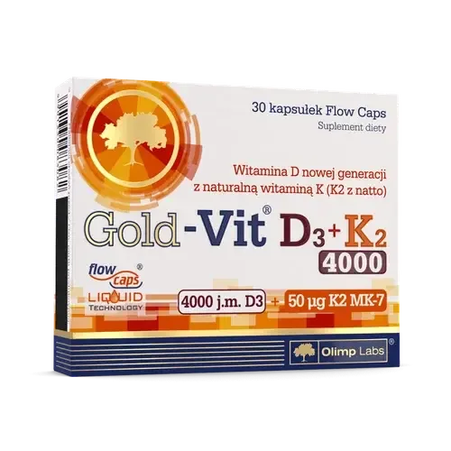 OLIMP Gold Vit D3 + K2 4000 диетическая добавка, 30 капсул