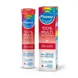 Plusssz 100% Мультивитамины + Железо - 20 шипучих таблеток с вишнево-апельсиновым вкусом — фото 1