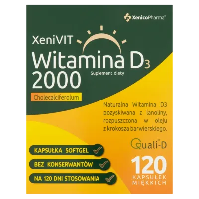 XeniVIT Витамин D 2000 - 120 капсул