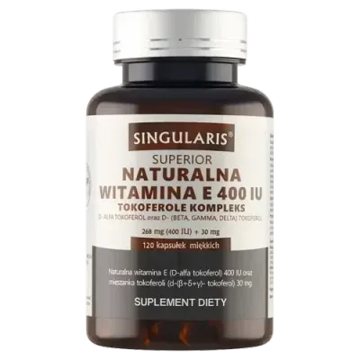 Singularis Superior Natural Vitamin E 400 UI Tocopherols Complex - 120 капсул