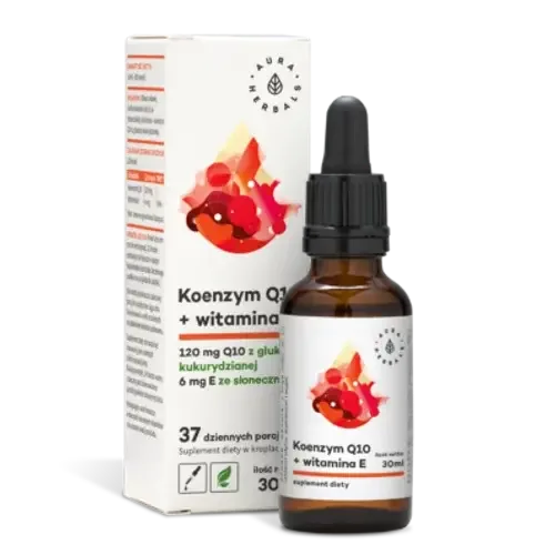 Aura Herbals, Капли Коэнзим Q10 + витамин Е, 30 мл