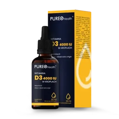 Pureo Health Витамин D3 4000IU диетическая добавка капли, 30 мл