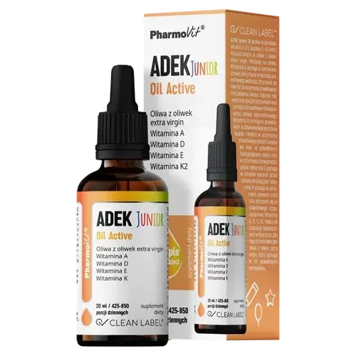 Pharmovit Clean Label ADEK Junior Oil Active диетическая добавка, 30 мл
