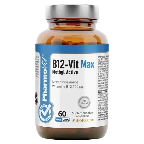 БАД Pharmovit B12-Vit Max Methyl Active, 60 капсул