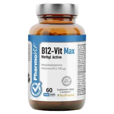 БАД Pharmovit B12-Vit Max Methyl Active, 60 капсул