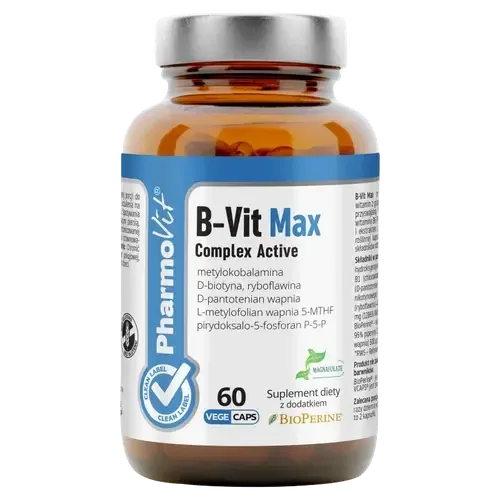 Фармовит B-Vit Max Complex Active диетическая добавка, 60 капсул