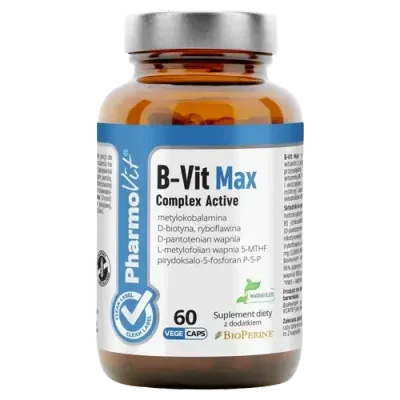 Фармовит B-Vit Max Complex Active диетическая добавка, 60 капсул