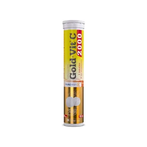 БАД Olimp Gold-Vit C 2000, со вкусом лимона, 20 шипучих таблеток