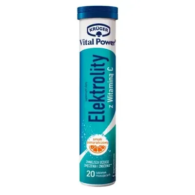 Krüger Elektrolity, - апельсиновый вкус, 20 таблеток