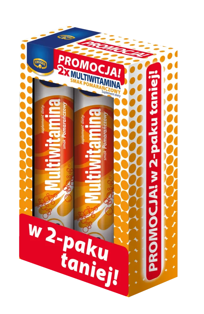 Krüger Vital Power Magnesium + B6 + Calcium - апельсиновый вкус, 2 x 20 таблеток.