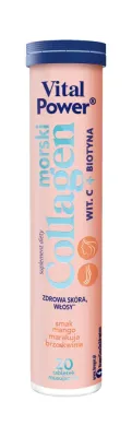 Таблетки Krüger Vital Power Magnesium + Vitamin E, со вкусом манго и маракуйи, 20 таблеток.