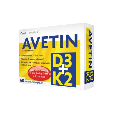 АВЕТИН D3 + K2 - 60 мягких капсул