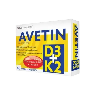 АВЕТИН D3 + K2 - 60 мягких капсул