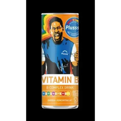 Plusssz Vitamin B Complex Drink - газированный напиток в банке, 250 мл