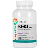 MyVita Natural Vitamin K2+D3 100 mcg + 2000IU Forte - 250 таблеток — фото 1