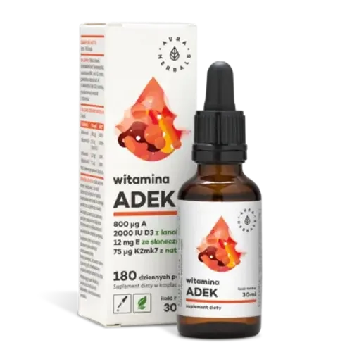 Aura Herbals ADEK - Витамин A + D3 + E + K2, капли, 30 мл
