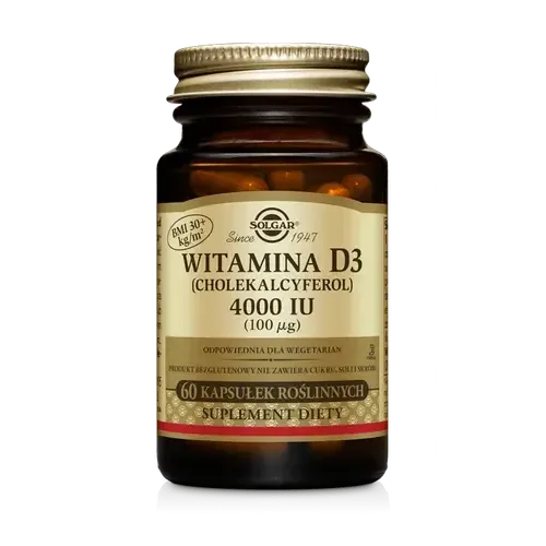 Solgar Vitamin D3 - Витамин D3 4000 МЕ, 60 капсул