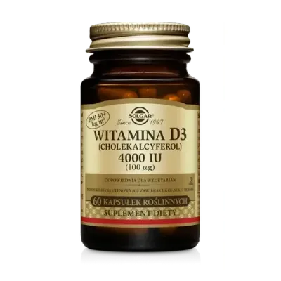 Solgar Vitamin D3 - Витамин D3 4000 МЕ, 60 капсул