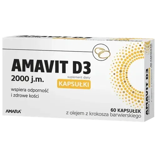 Амавит D3 - 2000 МЕ, диетическая добавка, 60 капсул