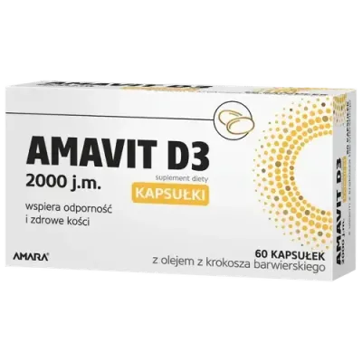 Амавит D3 - 2000 МЕ, диетическая добавка, 60 капсул