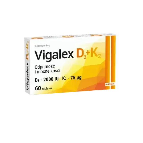 Диетическая добавка Vigalex D3 + K2, 60 таблеток