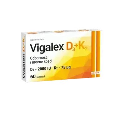 Диетическая добавка Vigalex D3 + K2, 60 таблеток