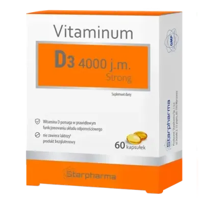 Витаминум D3 4000 МЕ. Сильный, 60 капсул
