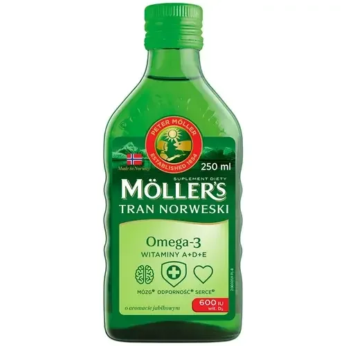 Moller's Tran Norwegian - жидкость, со вкусом яблока, 250 мл