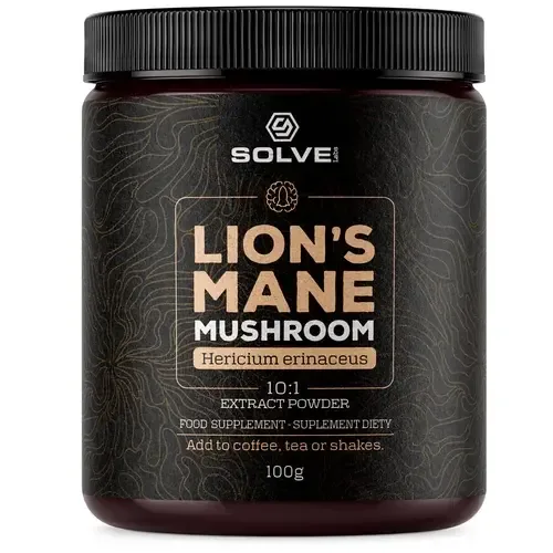Solve Labs Lion's Mane Mushroom - натуральный экстракт эхинацеи в соотношении 10:1, 100 г.