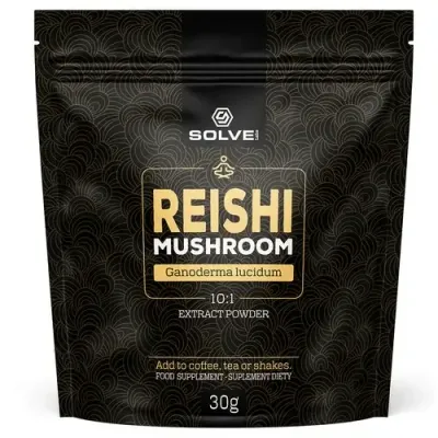 Solve Labs Reishi Mushroom - натуральный 10:1 экстракт желтоватого златоглазки (гриб рейши), 30 г