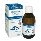 Norsan Omega-3 Total - жидкий рыбий жир с витамином D, со вкусом лимона, 200 мл — фото 1