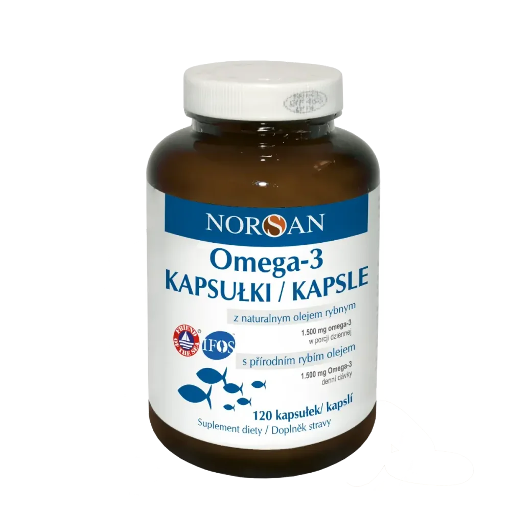 Norsan Omega-3 - капсулы с натуральным рыбьим жиром и экстрактом розмарина, 120 капсул