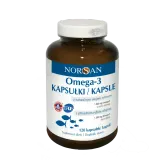 Norsan Omega-3 - капсулы с натуральным рыбьим жиром и экстрактом розмарина, 120 капсул — фото 1