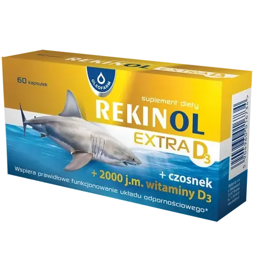 Oleofarm Rekinol Extra D3 диетическая добавка, 60 капсул