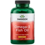 Диетическая добавка Swanson Омега-3 Рыбий жир, со вкусом лимона, 150 мягких капсул — фото 1